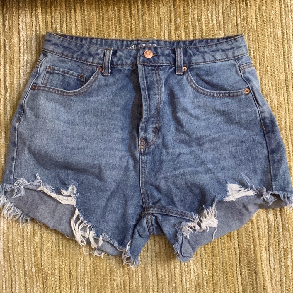 High-Waisted Denim Short